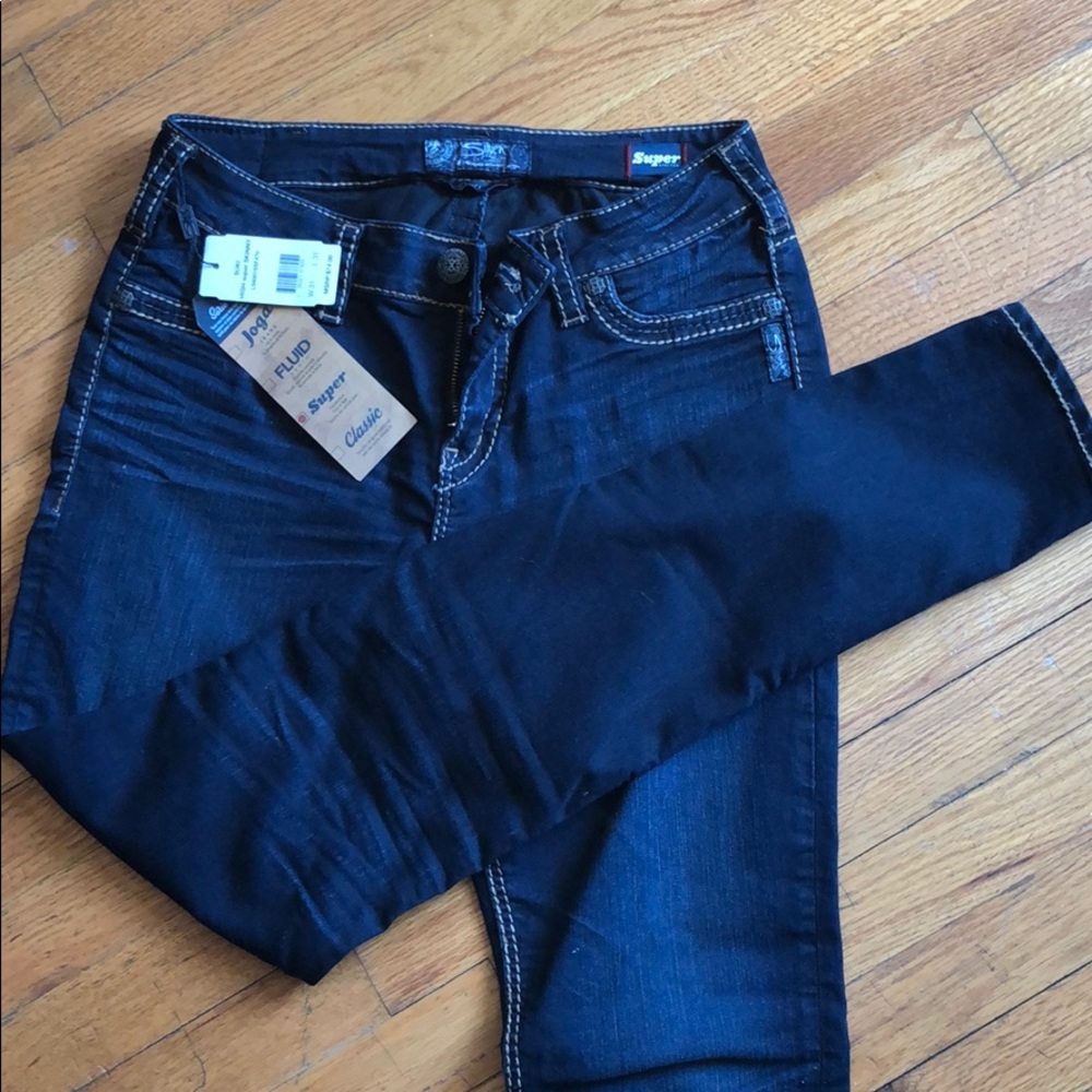 Silver Skinny Jeans